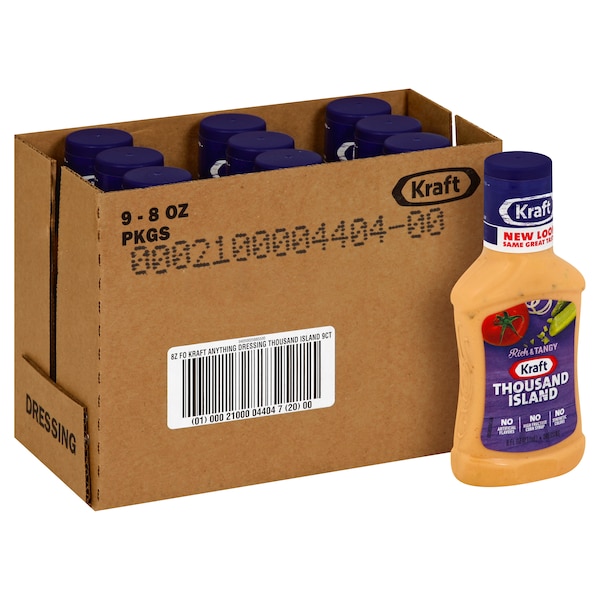 Kraft Kraft Thousand Island Dressing 8 fl. oz. Bottles, PK9 00021000044047 - main